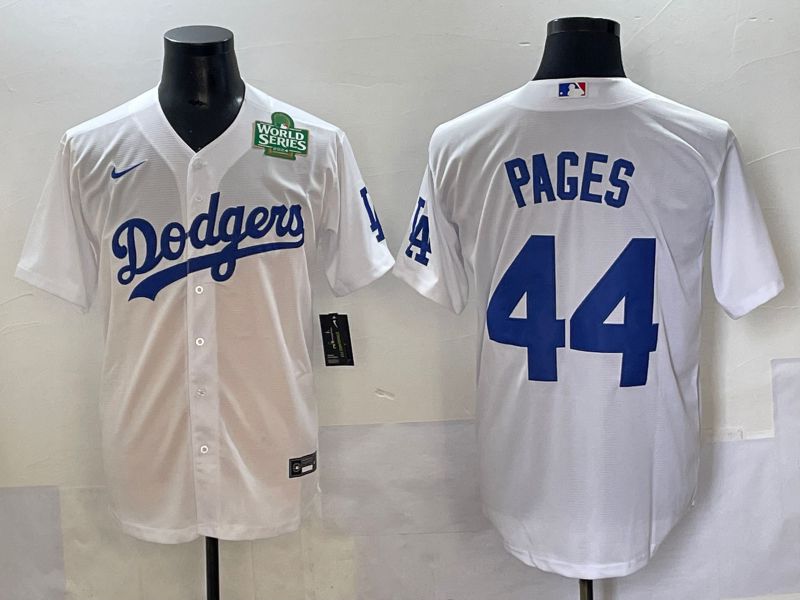 Men 2025 Los Angeles Angels #44 Pages White Game Nike MLB Jersey style 8->los angeles angels->MLB Jersey